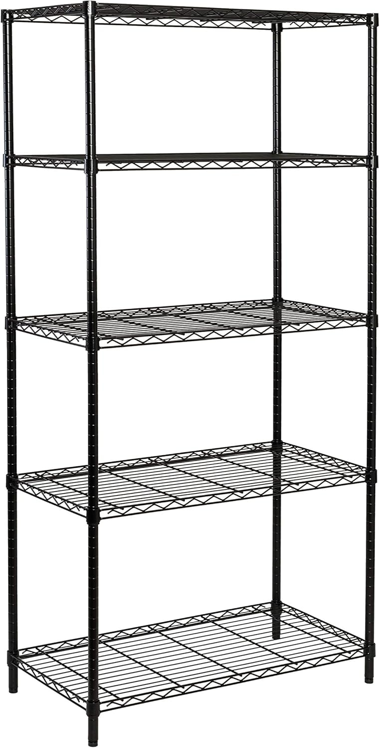 image:imageHoneyCanDo 3Tier Heavy Duty Adjustable Shelving Unit 250lb Per Shelf Metal Storage Rack NSF Certified Wire Shelf for Kitchen Garage Pantry Black 24 x 14 x 30 inBlack