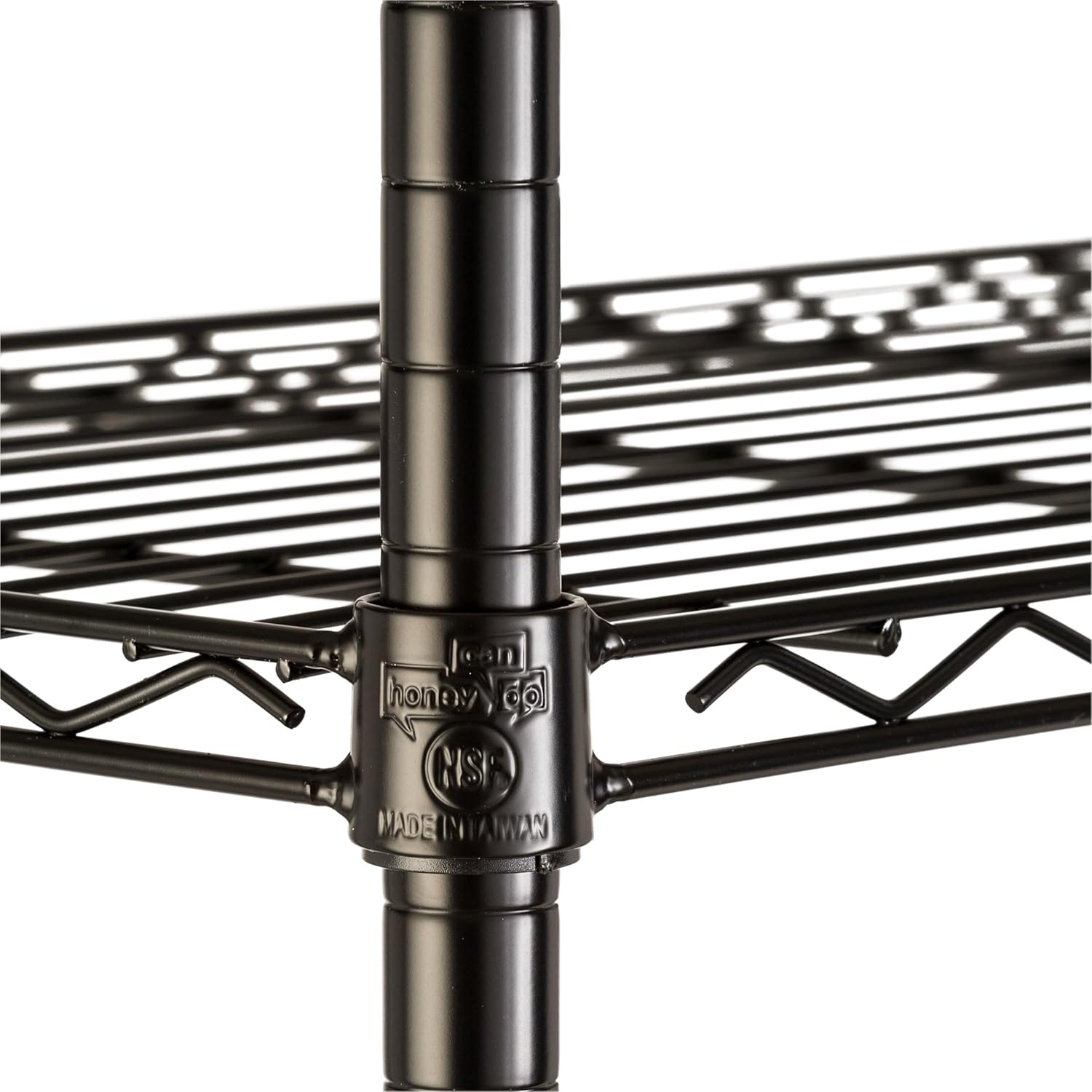 image:imageHoneyCanDo 3Tier Heavy Duty Adjustable Shelving Unit 250lb Per Shelf Metal Storage Rack NSF Certified Wire Shelf for Kitchen Garage Pantry Black 24 x 14 x 30 inBlack
