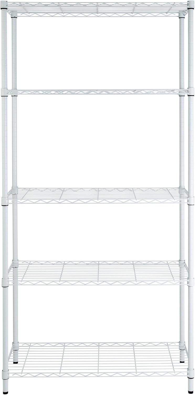 image:imageHoneyCanDo 4Tier Heavy Duty Adjustable Shelving Unit 250lb Per Shelf Metal Storage Rack Wire Shelf for Garage Kitchen Office Pantry Black 36 x 14 x 54 inWhite