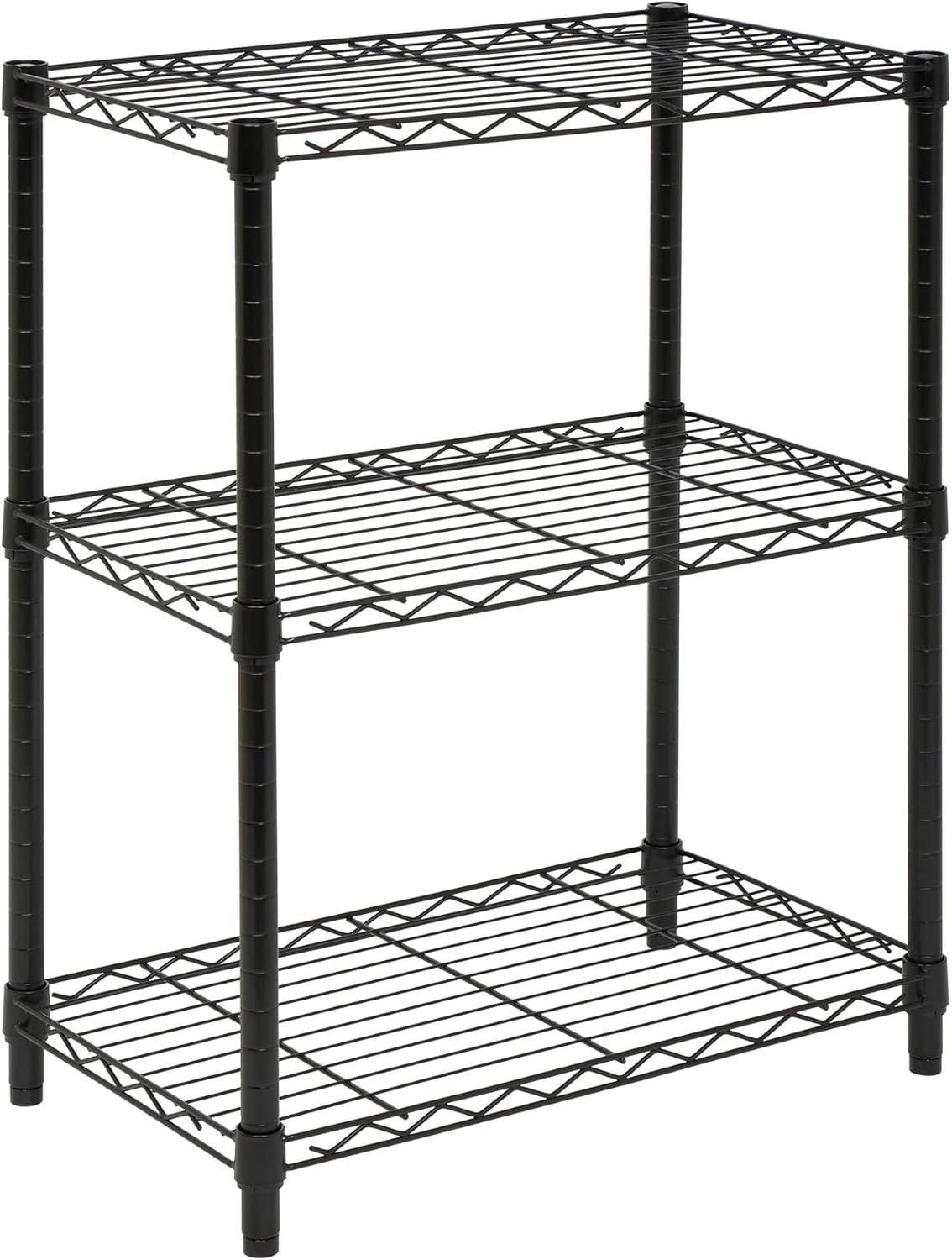 image:imageHoneyCanDo 4Tier Heavy Duty Adjustable Shelving Unit 250lb Per Shelf Metal Storage Rack Wire Shelf for Garage Kitchen Office Pantry Black 36 x 14 x 54 inBlack