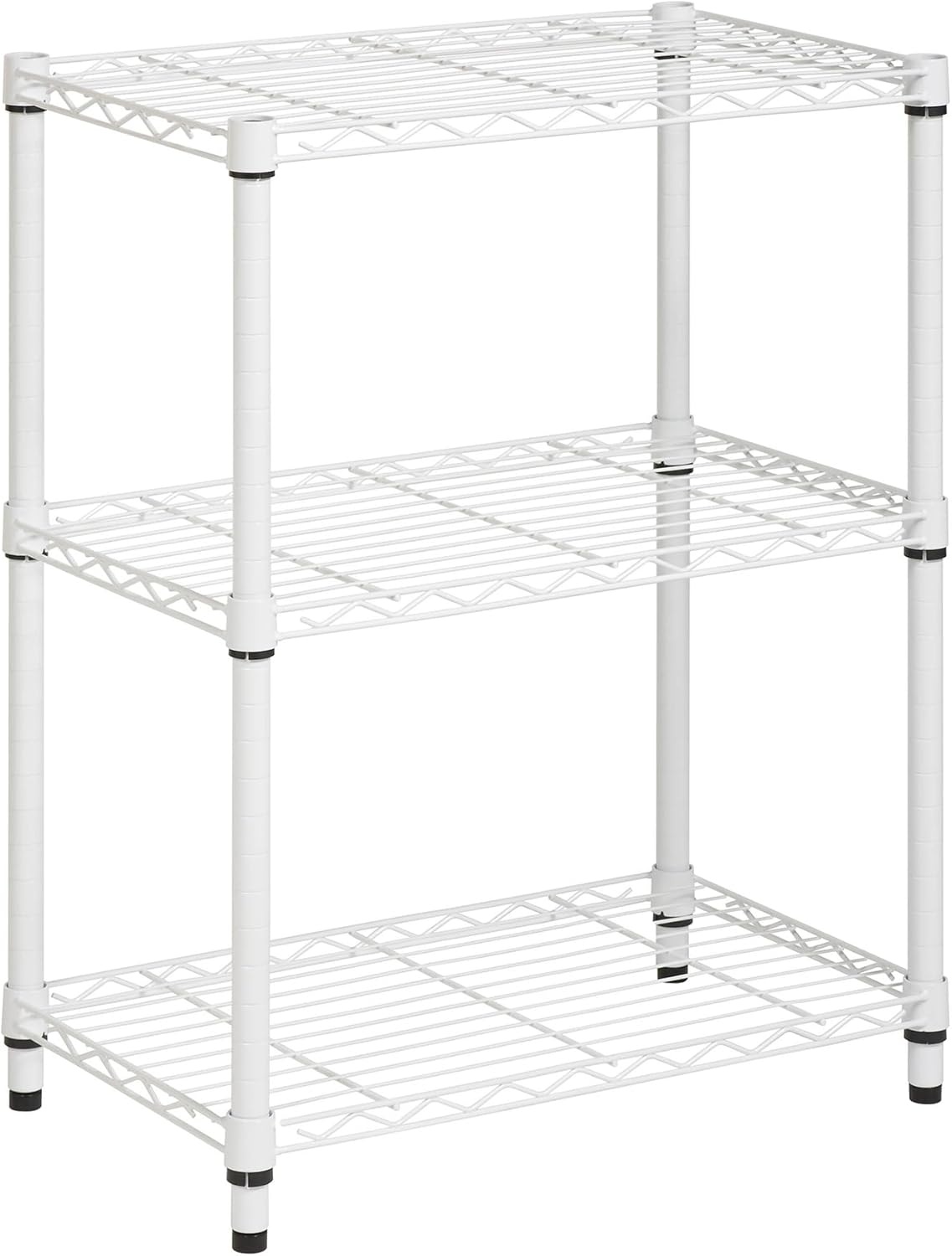 image:imageHoneyCanDo 4Tier Heavy Duty Adjustable Shelving Unit 250lb Per Shelf Metal Storage Rack Wire Shelf for Garage Kitchen Office Pantry Black 36 x 14 x 54 inWhite