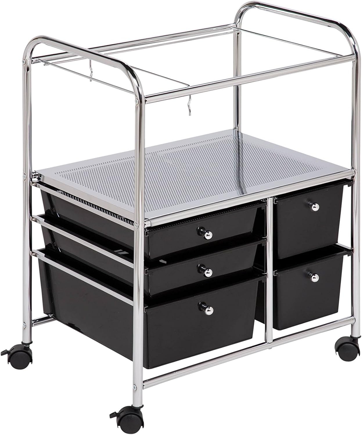 image:imageHoneyCanDo CRT01512 5Drawer Hanging File CartChrome Finish