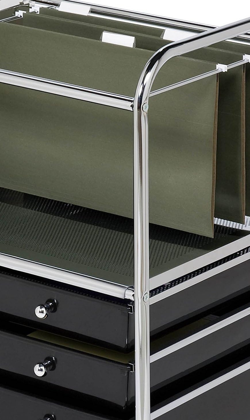 image:imageHoneyCanDo CRT01512 5Drawer Hanging File CartChrome Finish
