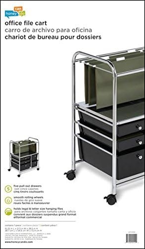 image:imageHoneyCanDo CRT01512 5Drawer Hanging File CartChrome Finish