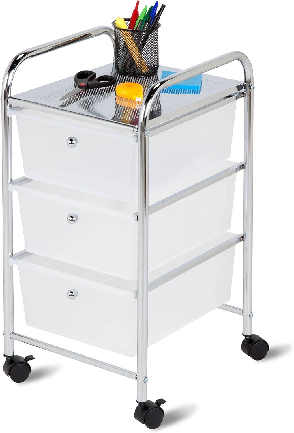 image:imageHoneyCanDo CRT02214 Rolling Office Organizer 10DrawerMulticolored3Drawer Office Cart