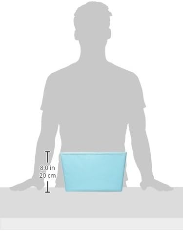 image:imageHoneyCanDo Decorative Storage Bin with Chrome Handles Small OrangeSky Blue