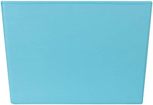 image:imageHoneyCanDo Decorative Storage Bin with Chrome Handles Small OrangeSky Blue