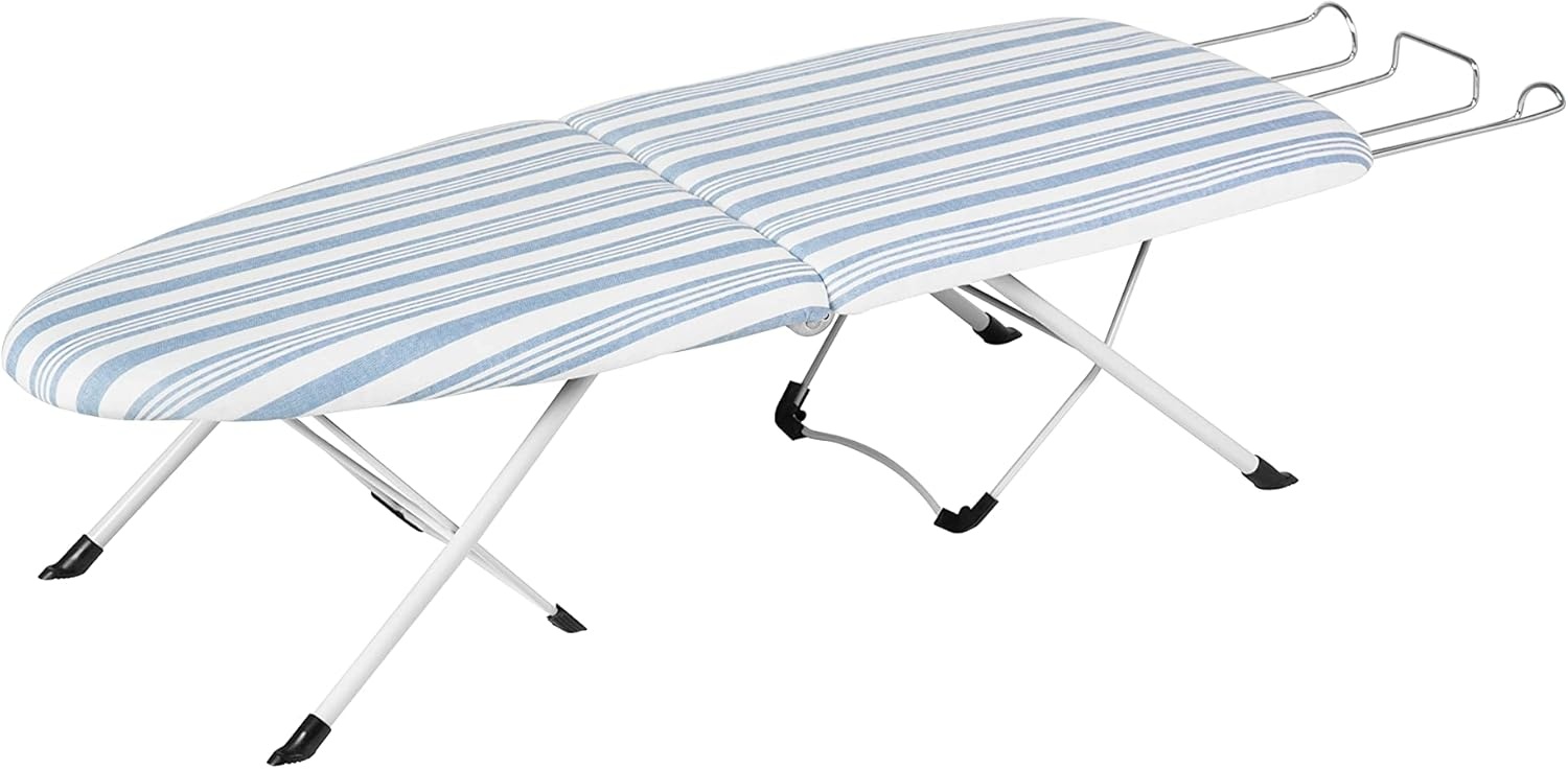 image:imageHoneyCanDo Folding Tabletop Ironing Board with Iron Rest Blue 32 L x 12 W Steel FrameBlue