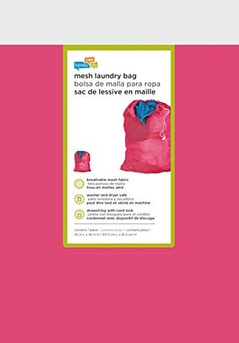 image:imageHoneyCanDo LBG01643 Mesh Laundry Bag with Drawstring Pink 25Inches L x 36Inches HPink