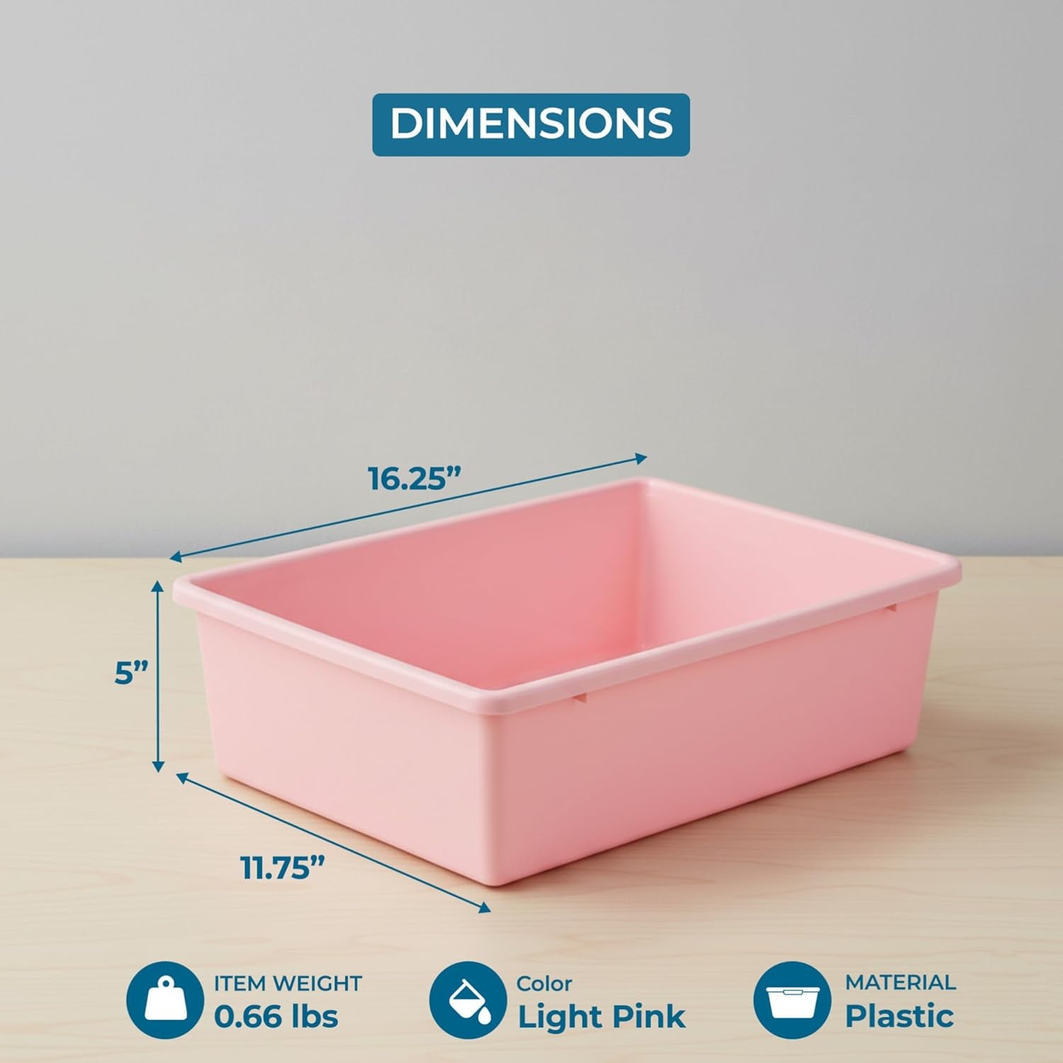 image:imageHoneyCanDo PRTSRT1602SMRED Plastic Storage Bin Small RedDark Pink