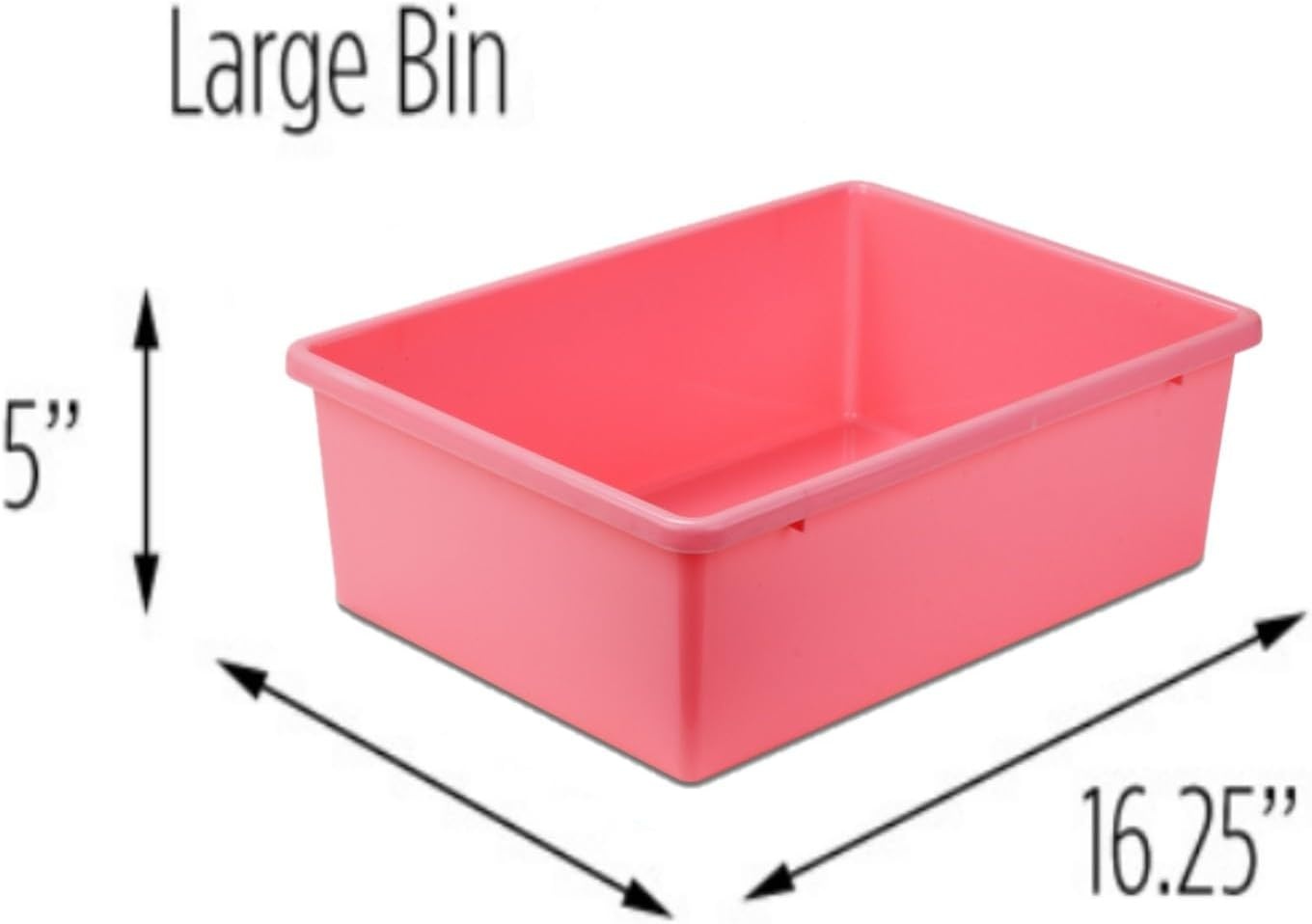 image:imageHoneyCanDo PRTSRT1602SMRED Plastic Storage Bin Small RedDark Pink