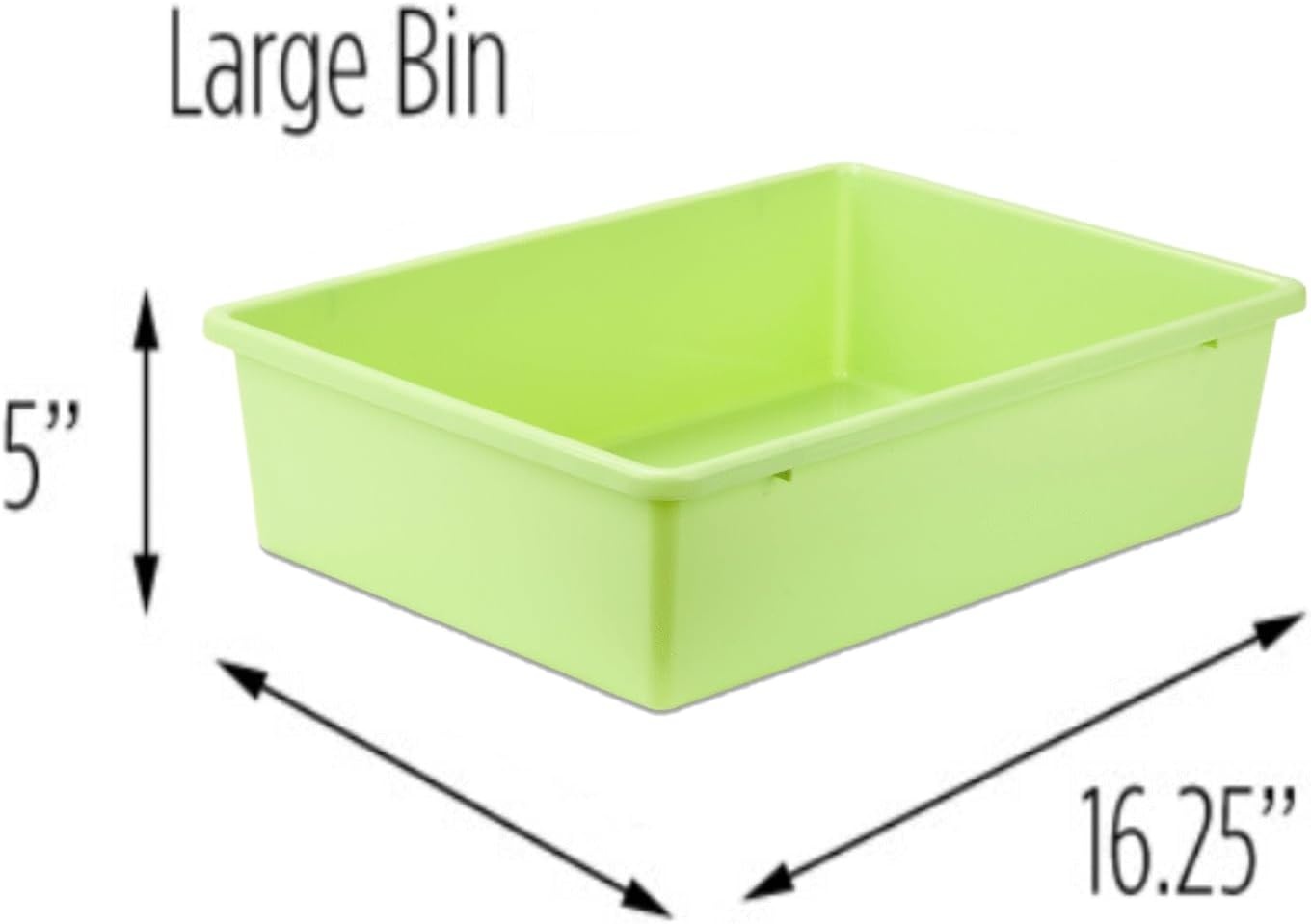 image:imageHoneyCanDo PRTSRT1602SMRED Plastic Storage Bin Small RedLight Green