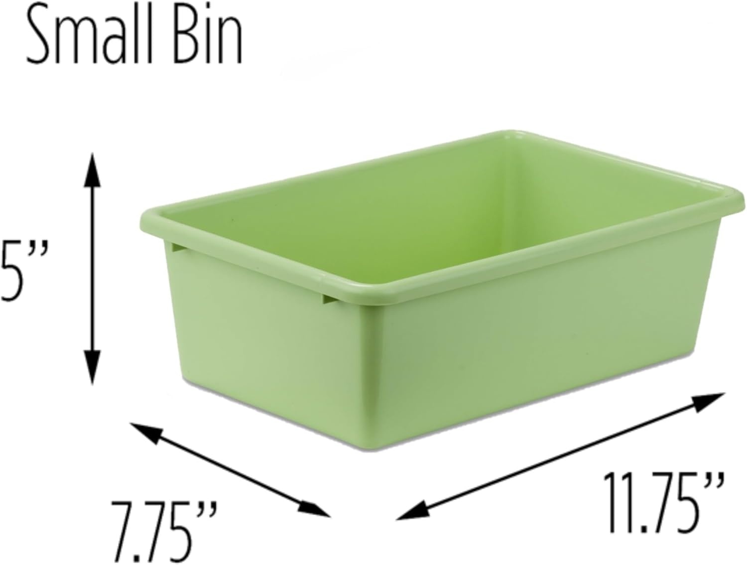 image:imageHoneyCanDo PRTSRT1602SMRED Plastic Storage Bin Small RedLight Green
