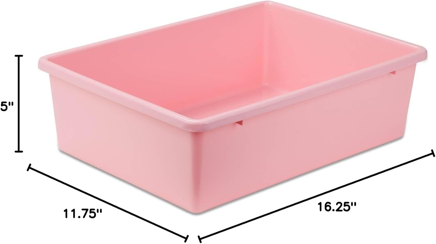 image:imageHoneyCanDo PRTSRT1602SMRED Plastic Storage Bin Small RedLight Pink