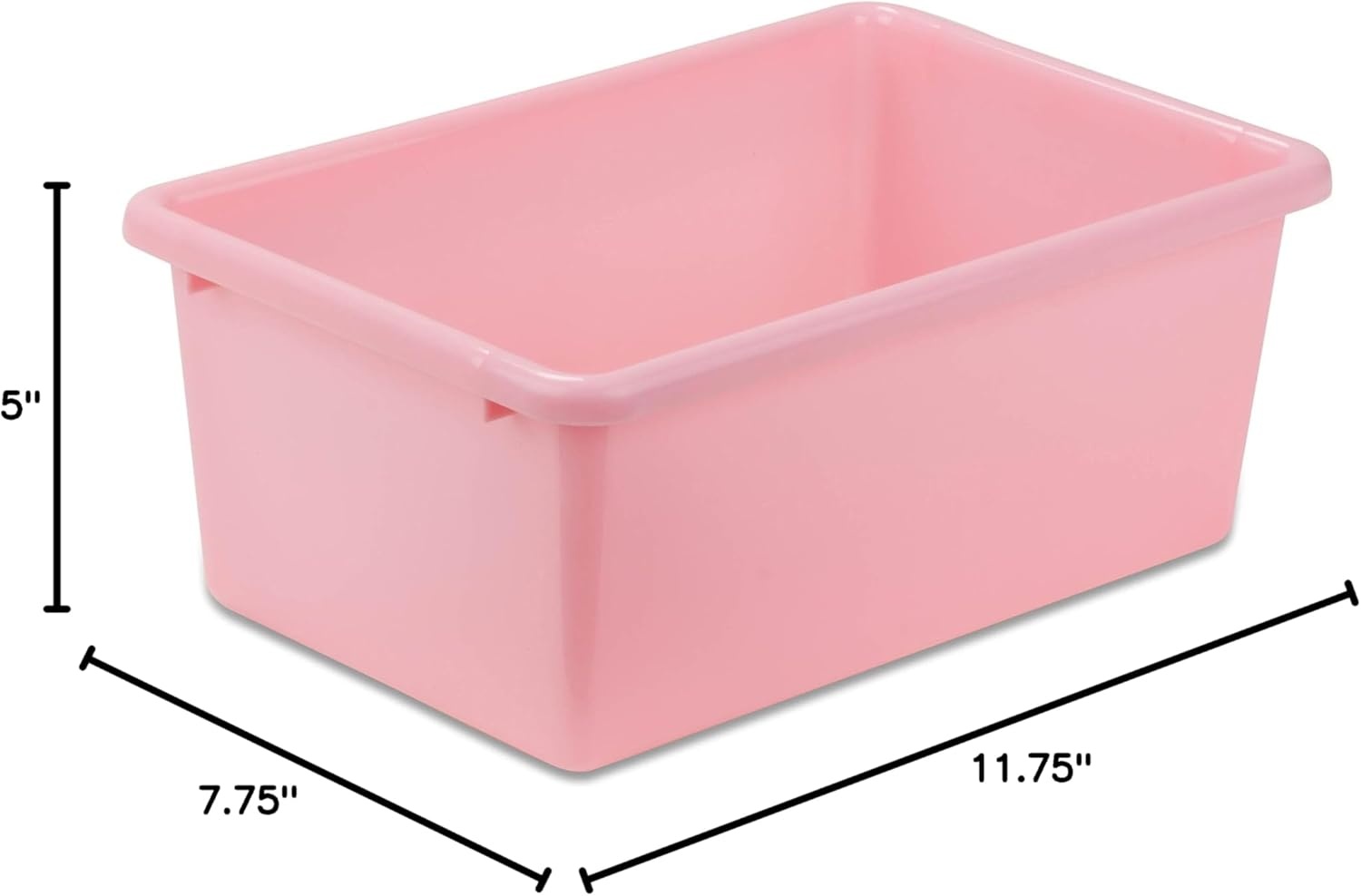 image:imageHoneyCanDo PRTSRT1602SMRED Plastic Storage Bin Small RedLight Pink