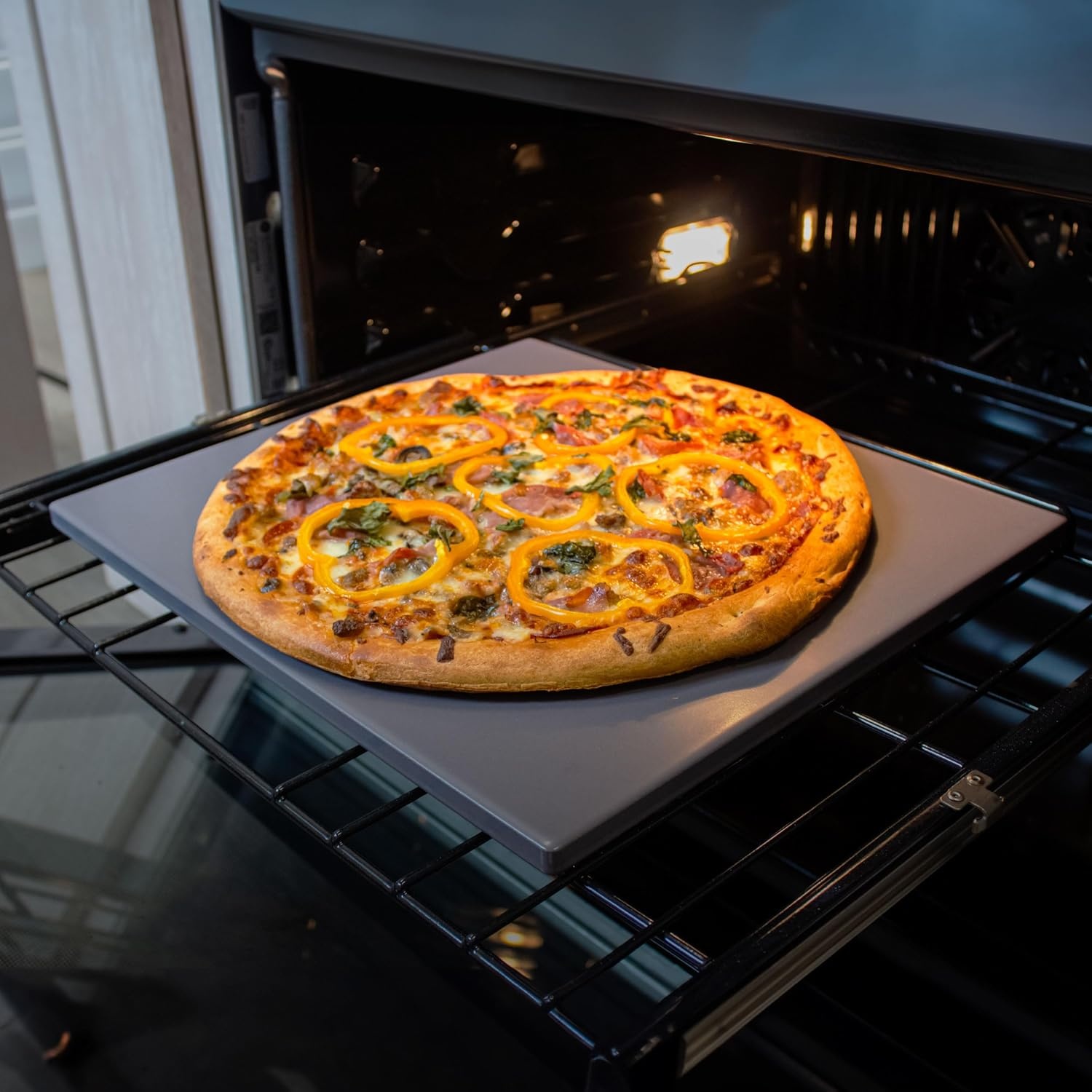 image:imageOld Stone Pizza Kitchen Rectangular Pizza Stone for Oven and Grill 14x16InchGlazed Stone