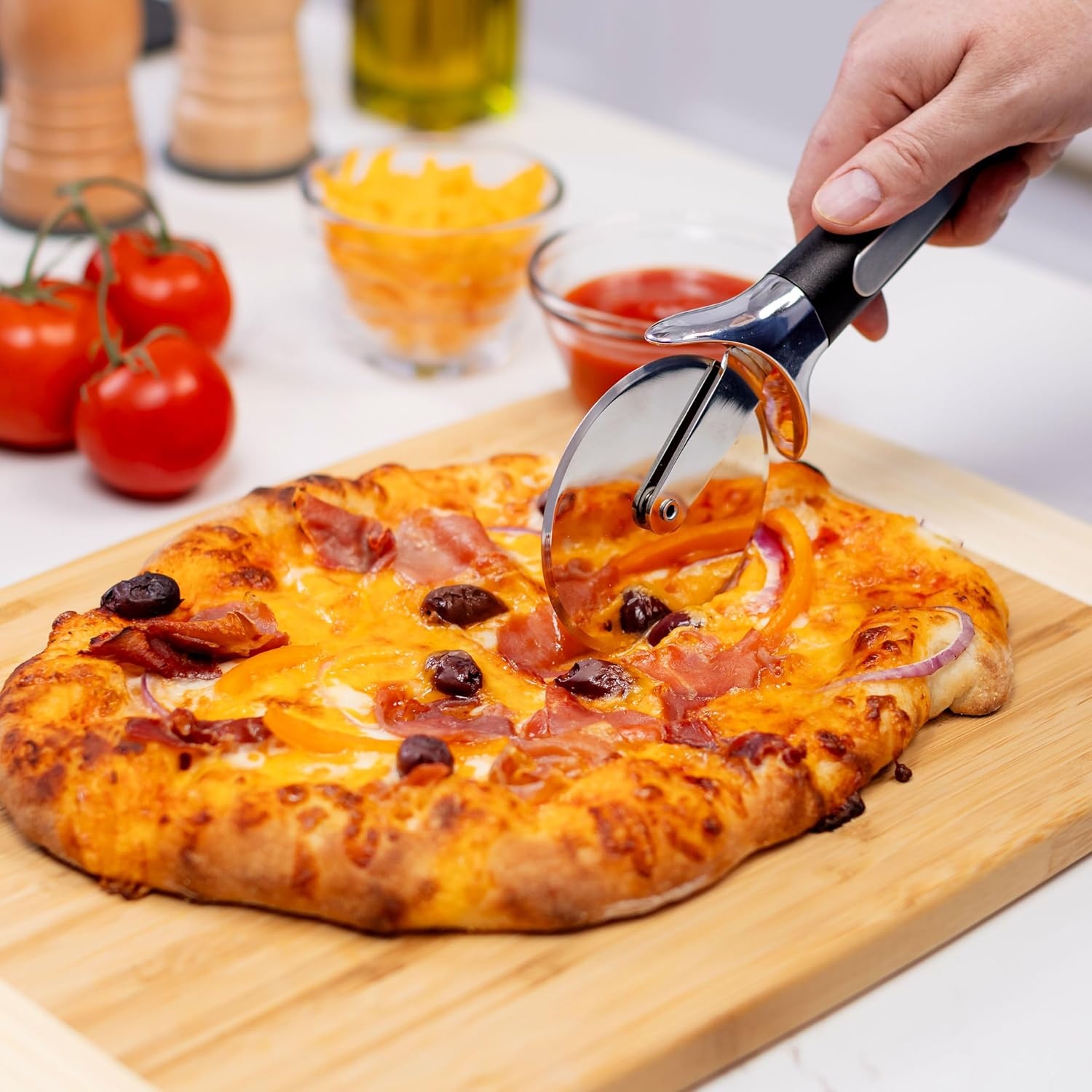 image:imageOld Stone Pizza Kitchen Rectangular Pizza Stone for Oven and Grill 14x16InchPizza Making Kit