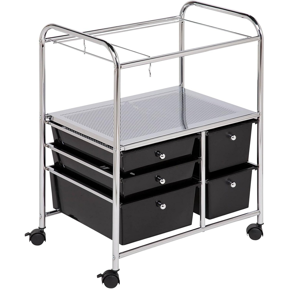 image:imageHoneyCanDo CRT01512 5Drawer Hanging File CartChrome Finish