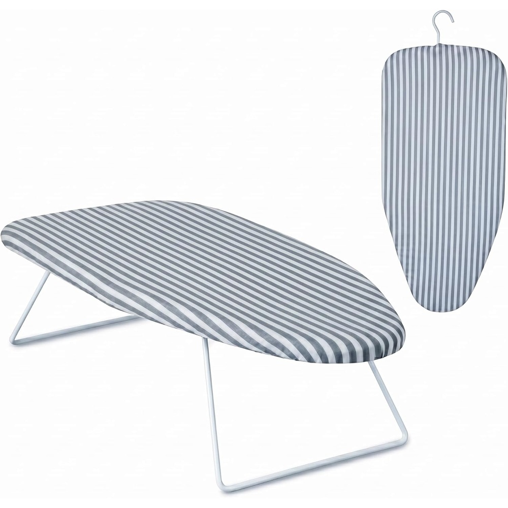 image:imageHoneyCanDo Folding Tabletop Ironing Board with Iron Rest Blue 32 L x 12 W Steel FrameGray