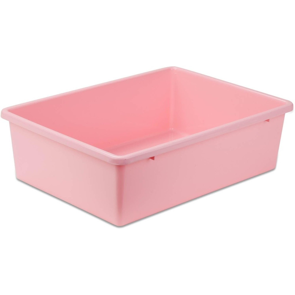 image:imageHoneyCanDo PRTSRT1602SMRED Plastic Storage Bin Small RedLight Pink