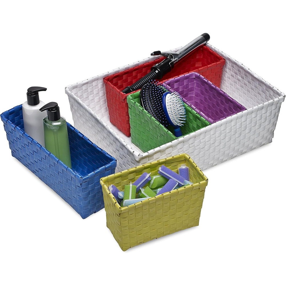 image:imageHoneyCanDo SFT06719 6Piece Nested Basket Set Primary MultiColor