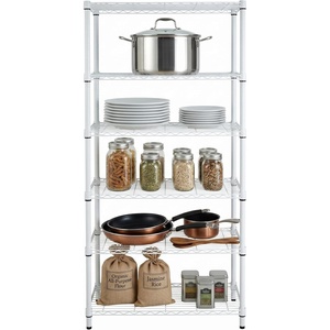 image:imageHoneyCanDo 3Tier Heavy Duty Adjustable Shelving Unit 250lb Per Shelf Metal Storage Rack NSF Certified Wire Shelf for Kitchen Garage Pantry Black 24 x 14 x 30 inWhite