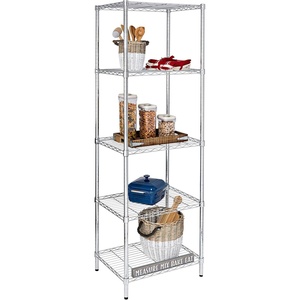 image:imageHoneyCanDo 5Tier Heavy Duty Adjustable Shelving Unit 250lb Per Shelf NSF Certified Metal Storage Rack Chrome Wire Shelf for Kitchen Pantry Garage 24 x 18 x 72 in