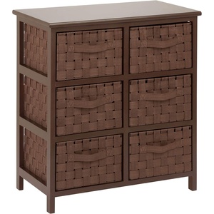 image:imageHoneyCanDo Home Storage Woven strap 6 drawer chest blk Espresso 30 lbs USBrown