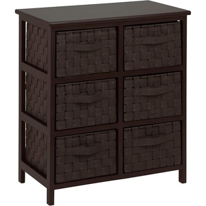 image:imageHoneyCanDo Home Storage Woven strap 6 drawer chest blk Espresso 30 lbs USEspresso