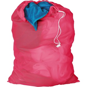image:imageHoneyCanDo LBG01643 Mesh Laundry Bag with Drawstring Pink 25Inches L x 36Inches HPink