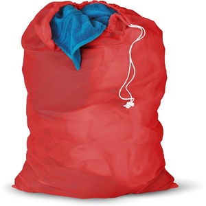 image:imageHoneyCanDo LBG01643 Mesh Laundry Bag with Drawstring Pink 25Inches L x 36Inches HRed