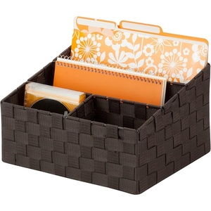 image:imageHoneyCanDo OFC03611 Woven Mail and File Desk Organizer 12 x 1025 x 7 Espresso BrownEspresso Brown