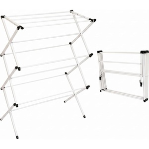 image:imageHoneyCanDo Oversize FamilySize Laundry Drying Rack 355 ExtraWide 22 Wider Than Standard 50lb Capacity Sturdy Steel Foldable Clothes Rack Silver31 W