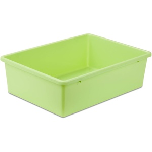 image:imageHoneyCanDo PRTSRT1602SMRED Plastic Storage Bin Small RedLight Green