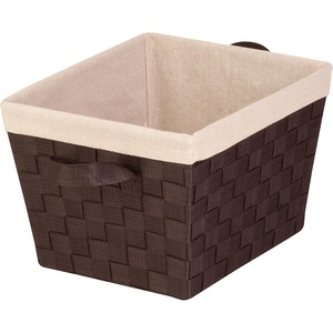 image:imageHoneyCanDo STO02985 Nested Woven Tote with Liner Esspresso Brown SmallEspresso