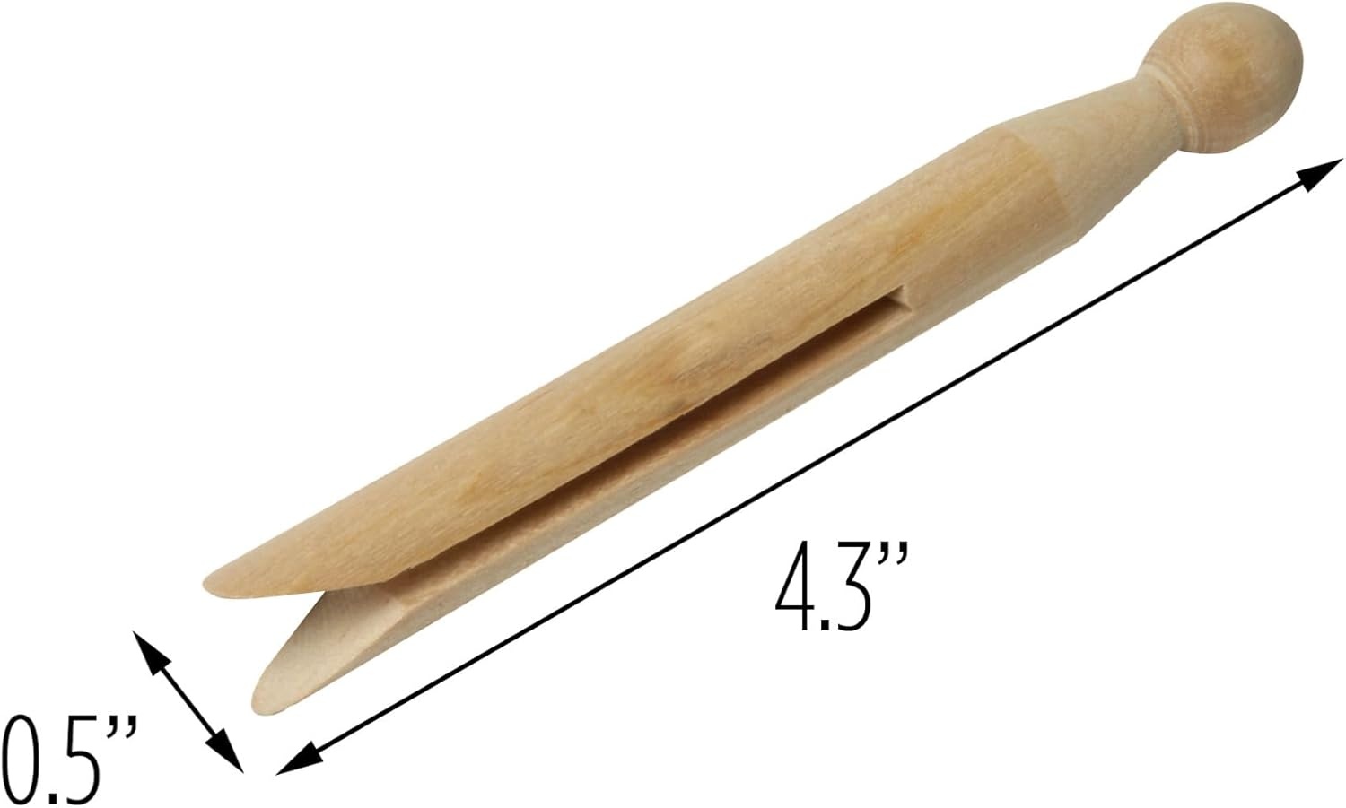 image:imageHoneyCanDo 100 Pack Round Birch Wood Clothespins Durable Wood Clips For Hanging Clothes Pins And Laundry For Organizing Drying amp Everyday Use Practical Hanging Solutions Reliable Wooden Clips100Pack