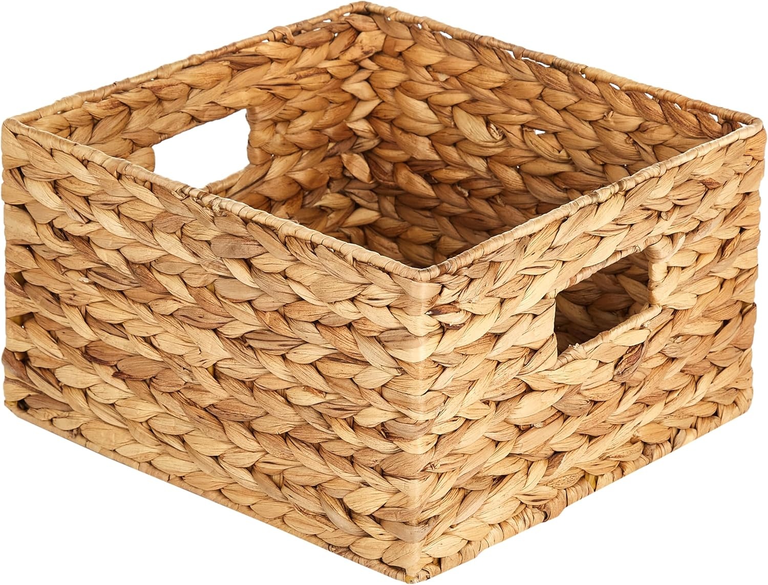 image:imageHoneyCanDo Banana Leaf Storage Baskets Water Hyacinth Woven Basket Decorative Baskets for Shelves Basket for Gifts Closet Pantry and Home Organization Set of 3 MultiSize9 L x 9 W x 6 H