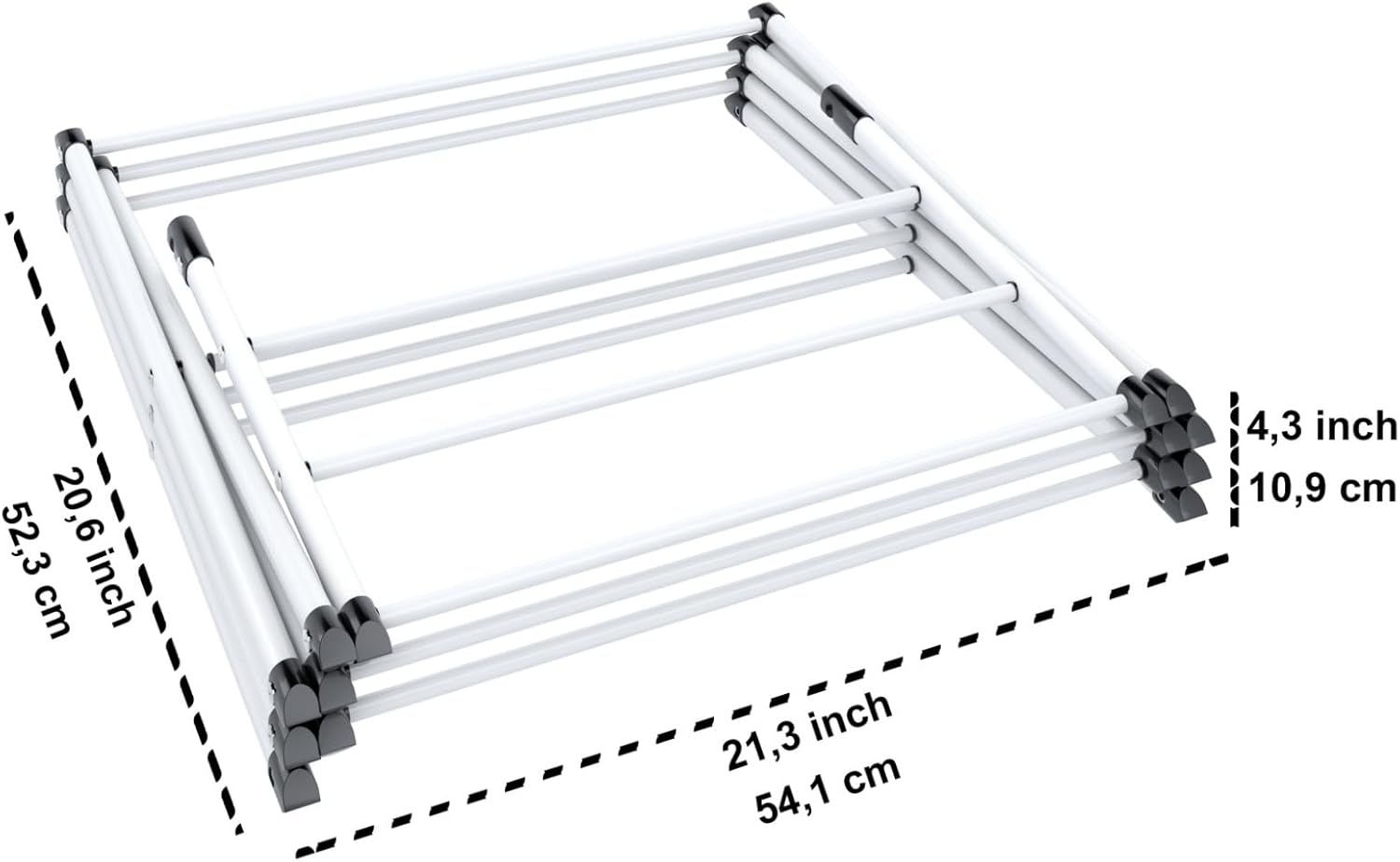 image:imageHoneyCanDo Collapsible Clothes Drying Rack Durable SpaceSaving Laundry amp Towel Rack Sturdy Clothing Rack for Hanging Clothes Indoors amp Outdoors Steel21 W