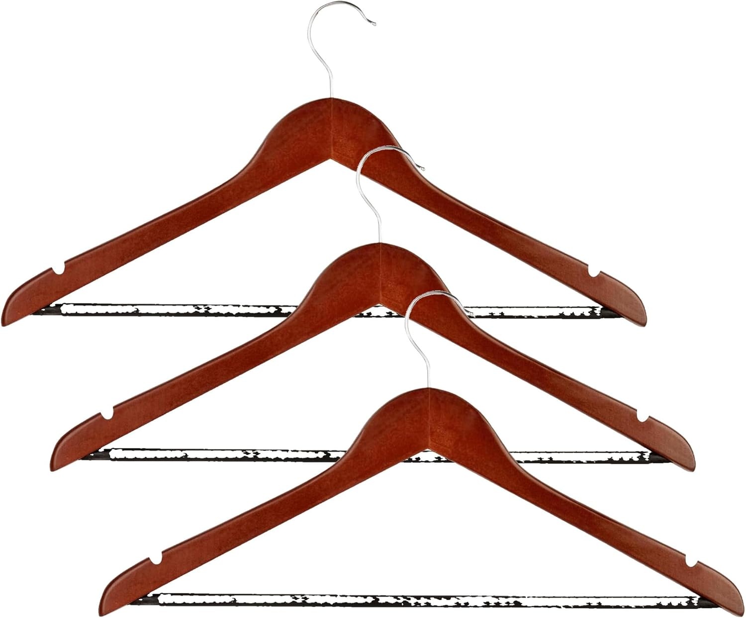 image:imageHoneyCanDo No Slip Wooden Coat Hangers Cherry Wood 24PackCherry