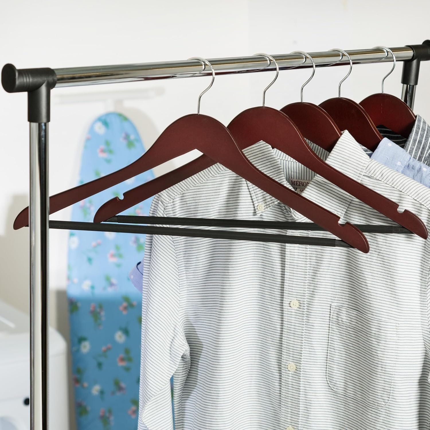 image:imageHoneyCanDo No Slip Wooden Coat Hangers Cherry Wood 24PackCherry