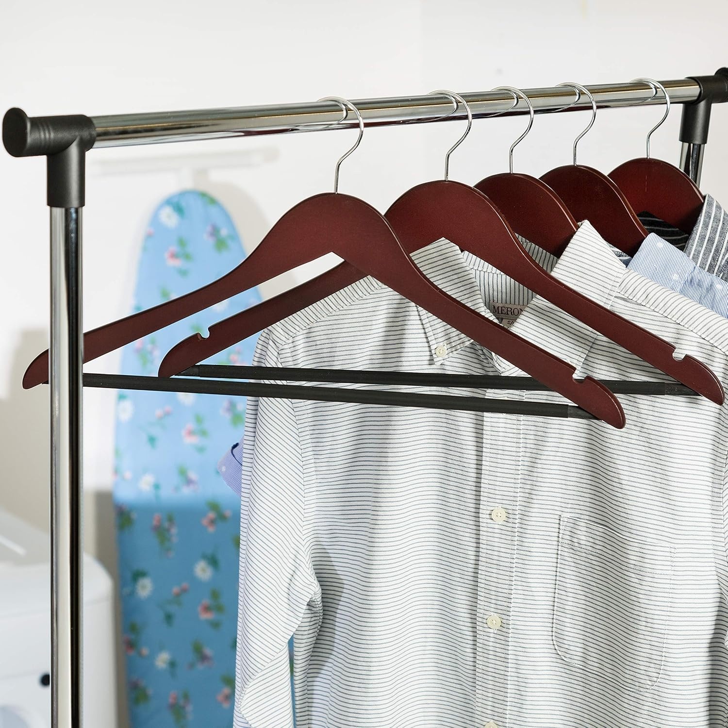 image:imageHoneyCanDo No Slip Wooden Coat Hangers Cherry Wood 24PackCherry