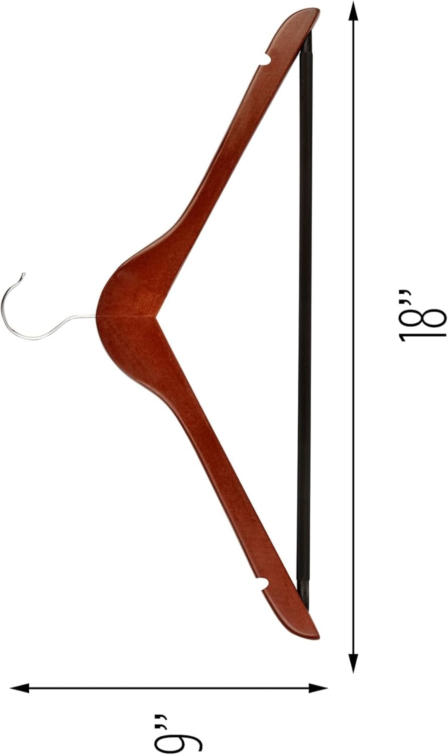 image:imageHoneyCanDo No Slip Wooden Coat Hangers Cherry Wood 24PackCherry