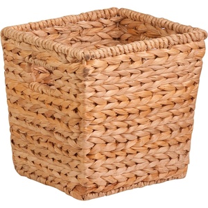 image:imageHoneyCanDo Banana Leaf Storage Baskets Water Hyacinth Woven Basket Decorative Baskets for Shelves Basket for Gifts Closet Pantry and Home Organization Set of 3 MultiSize105 L x 105 W x 65 H