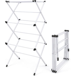 image:imageHoneyCanDo Collapsible Clothes Drying Rack  Durable SpaceSaving Laundry amp Towel Rack Sturdy Clothing Rack for Hanging Clothes Indoors amp Outdoors Steel21 W