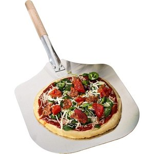 image:imageKitchen Supply 14Inch x 16Inch Aluminum Pizza Peel with Wood Handle