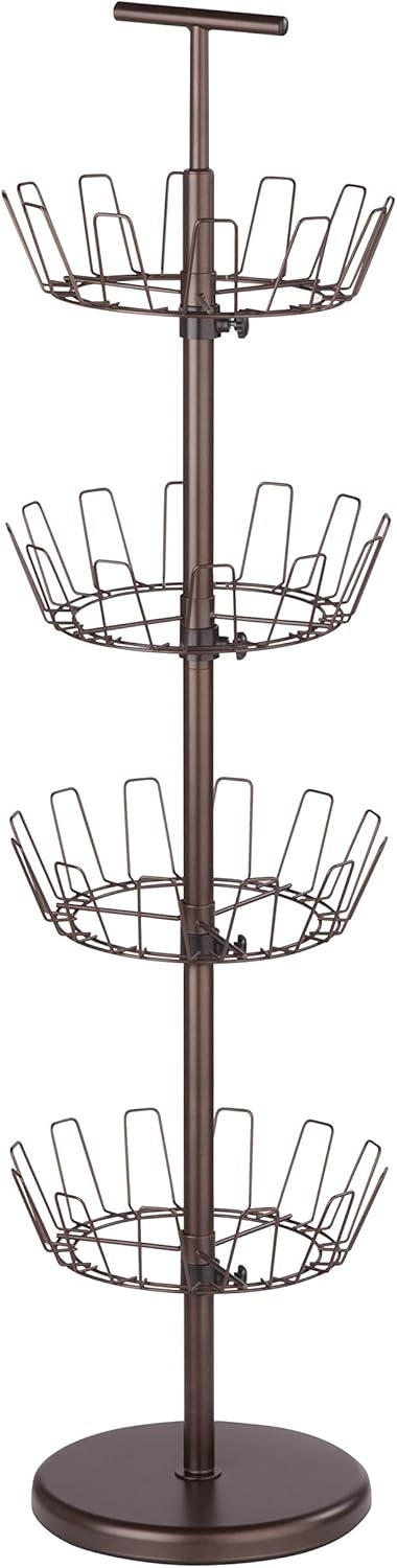 image:imageHoneyCanDo SHO02221 Shoe Tree with Spinning Handle Bronze 4Tier 30 lbsBronze