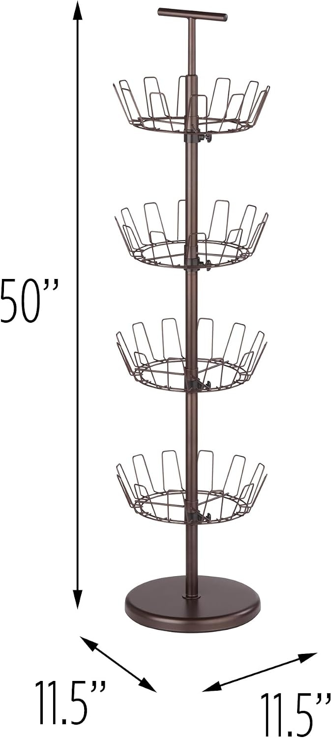 image:imageHoneyCanDo SHO02221 Shoe Tree with Spinning Handle Bronze 4Tier 30 lbsBronze