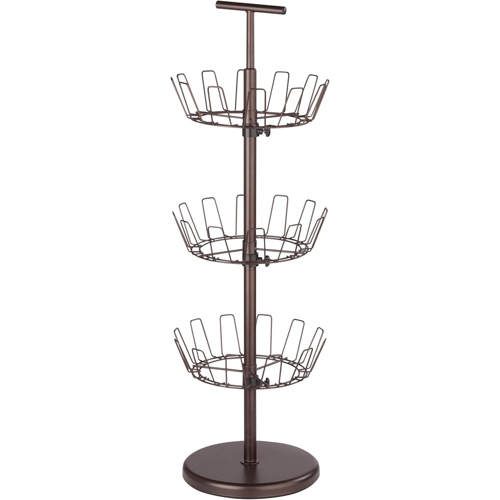 image:imageHoneyCanDo SHO02221 Shoe Tree with Spinning Handle Bronze 4Tier 30 lbsBronze