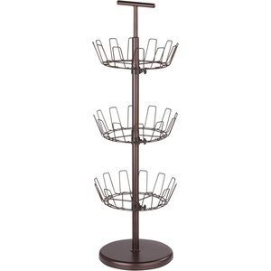 image:imageHoneyCanDo SHO02221 Shoe Tree with Spinning Handle Bronze 4Tier 30 lbsBronze